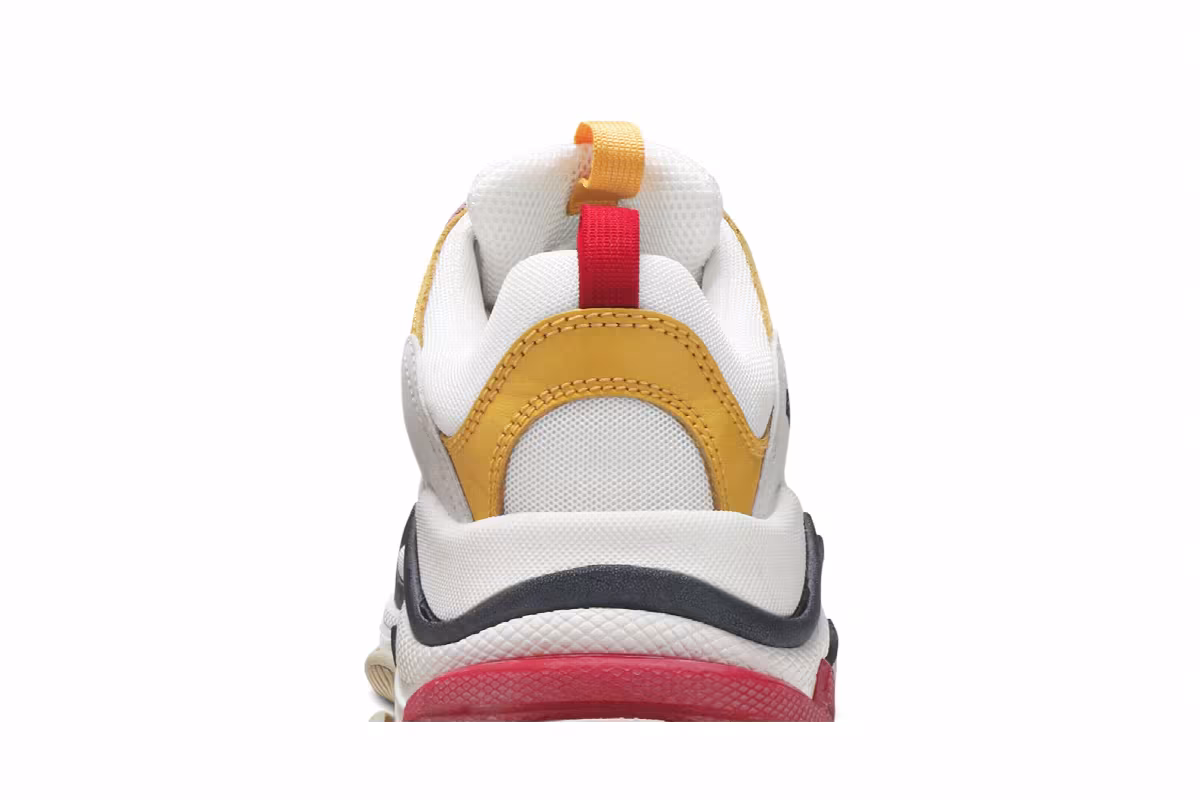 Balenciaga Women's Triple S Trainer White Yellow, view 8