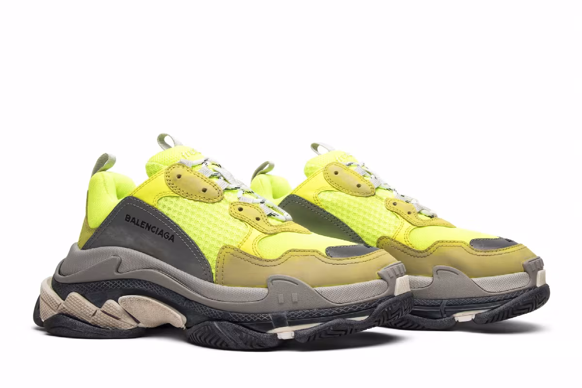 Balenciaga Triple S Sneaker Yellow 2017, view 9