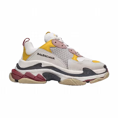 Balenciaga Wmns Triple S Trainer 'White Yellow' 2018