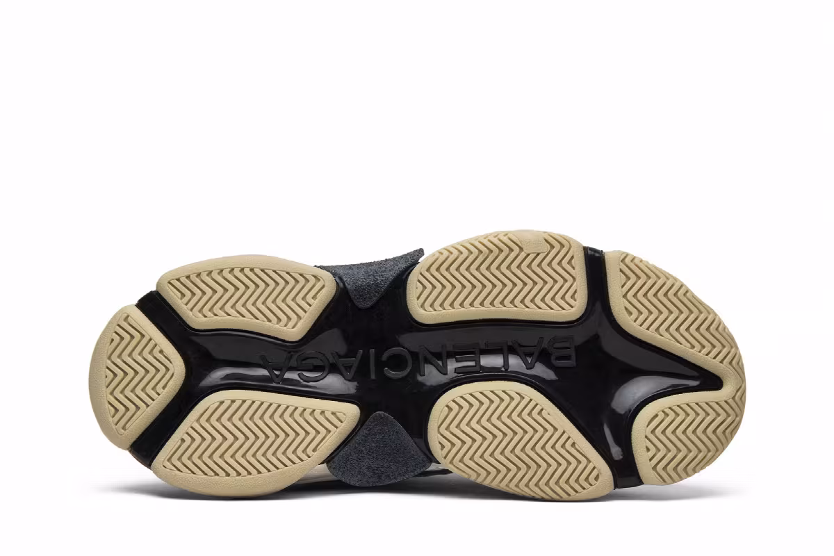 Balenciaga Women's Triple S Trainer White Yellow 2018, view 5