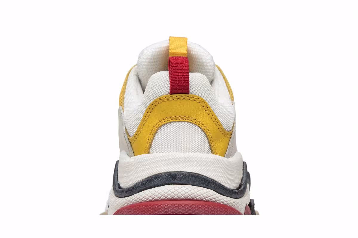 Balenciaga Women's Triple S Trainer White Yellow 2018, view 8