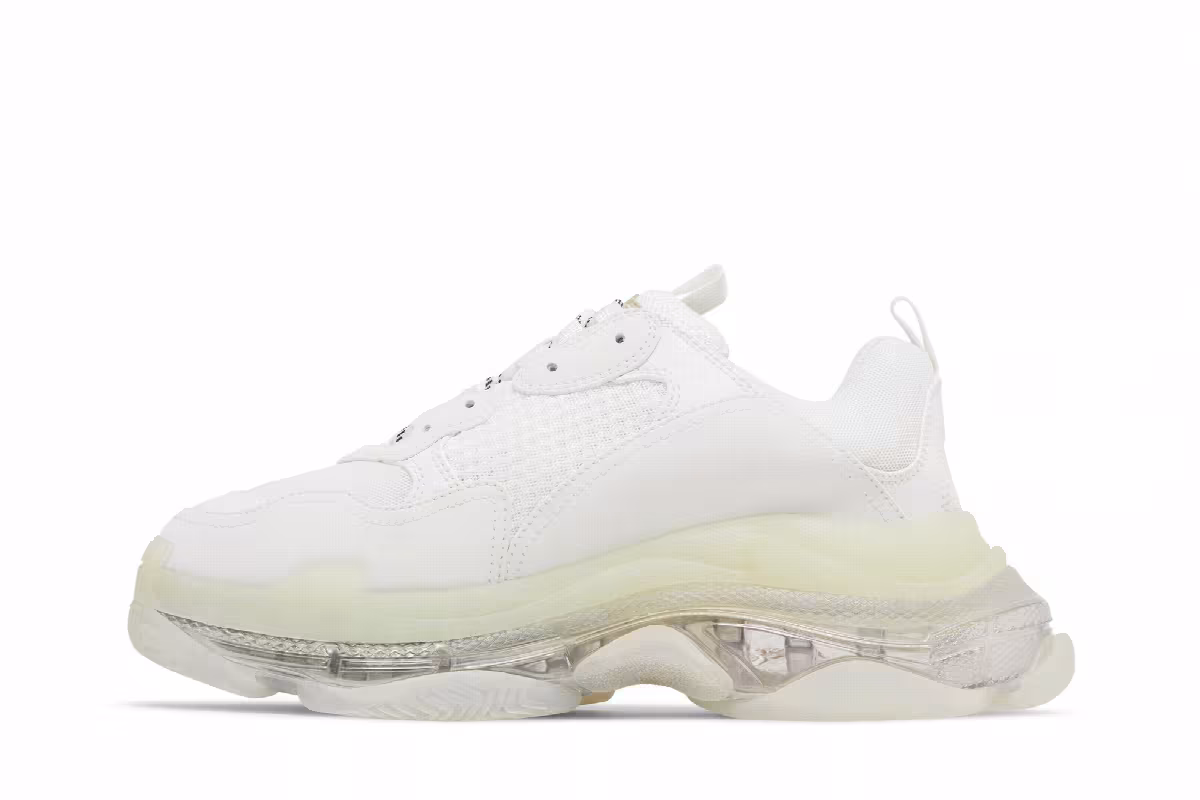 Balenciaga Triple S Sneaker Clear Sole - White, view 4