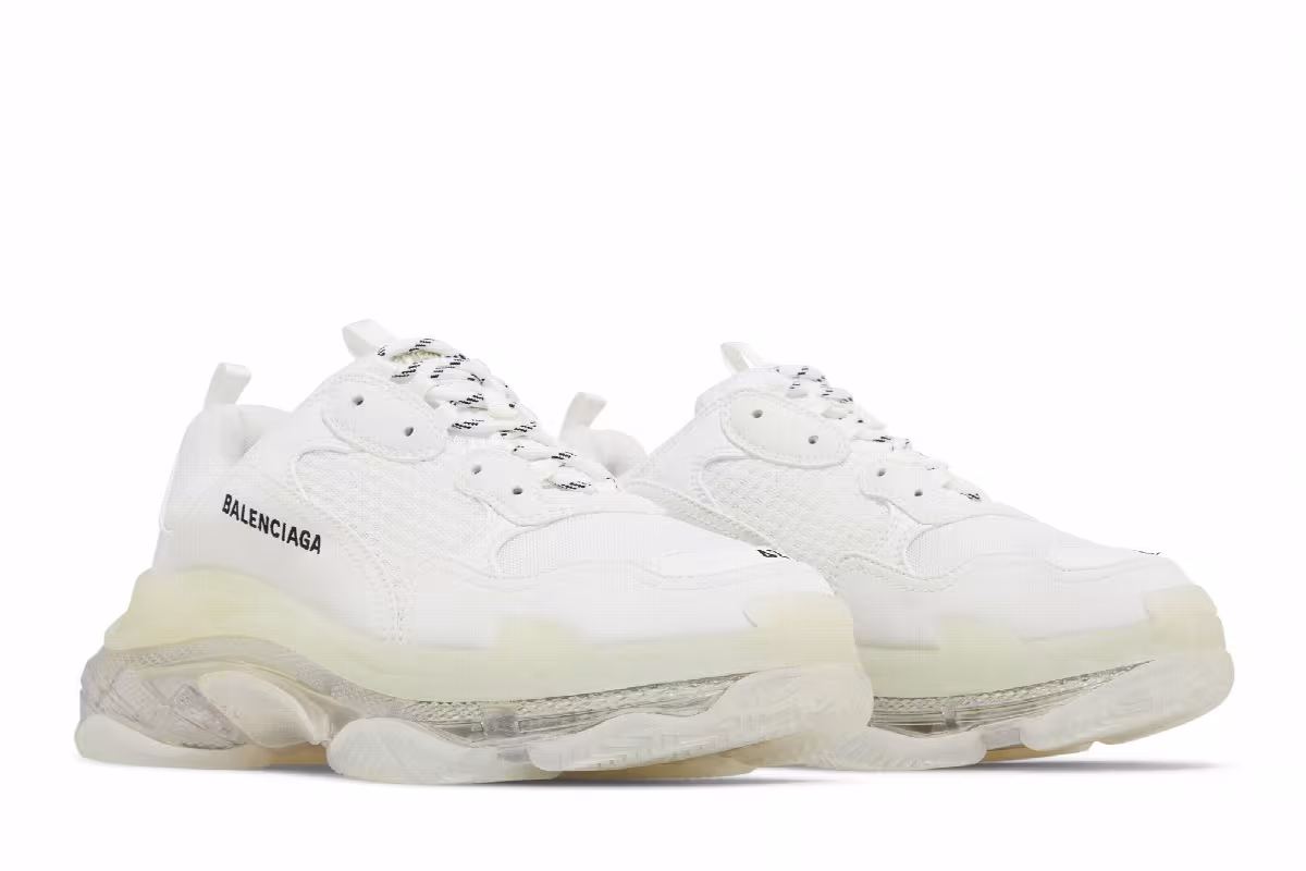 Balenciaga Triple S Sneaker Clear Sole - White, view 9