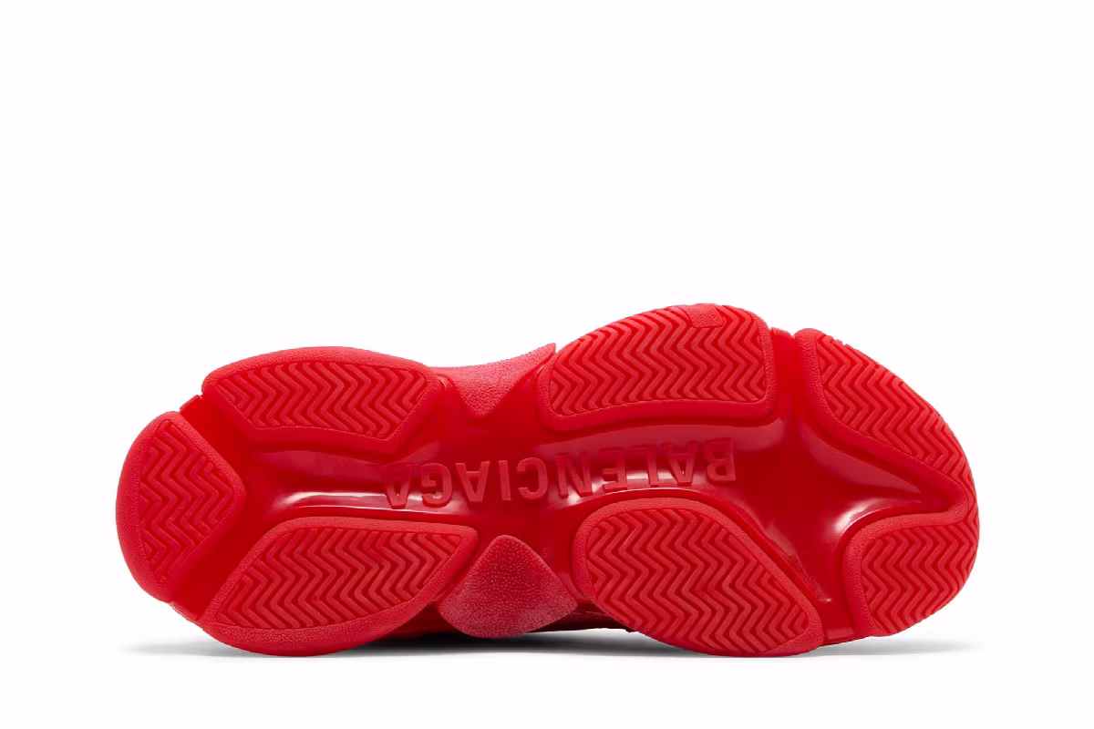 Balenciaga Triple S Sneaker Clear Sole - Red, view 5