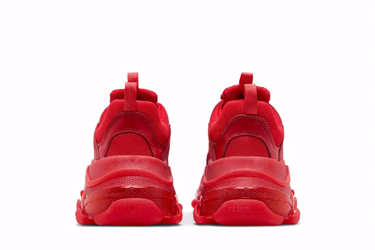 Balenciaga Triple S Sneaker Clear Sole - Red, view 7