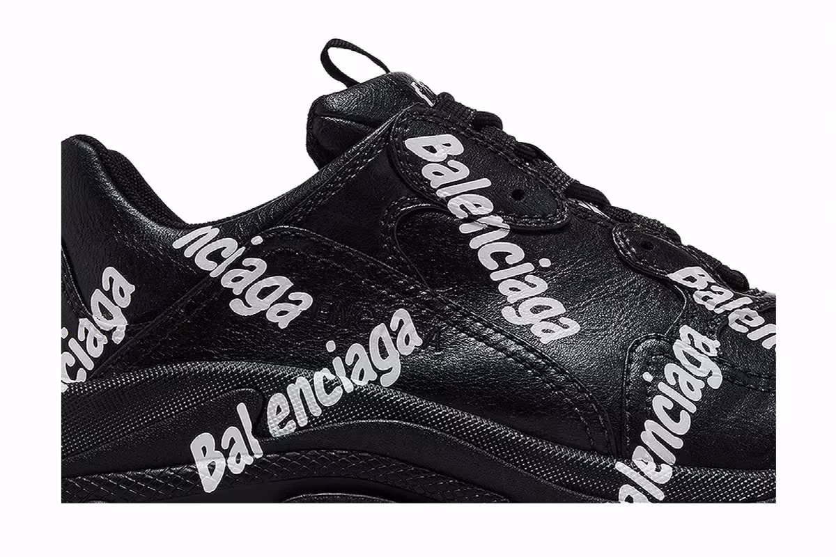 Balenciaga Triple S Logotype - Black, view 3