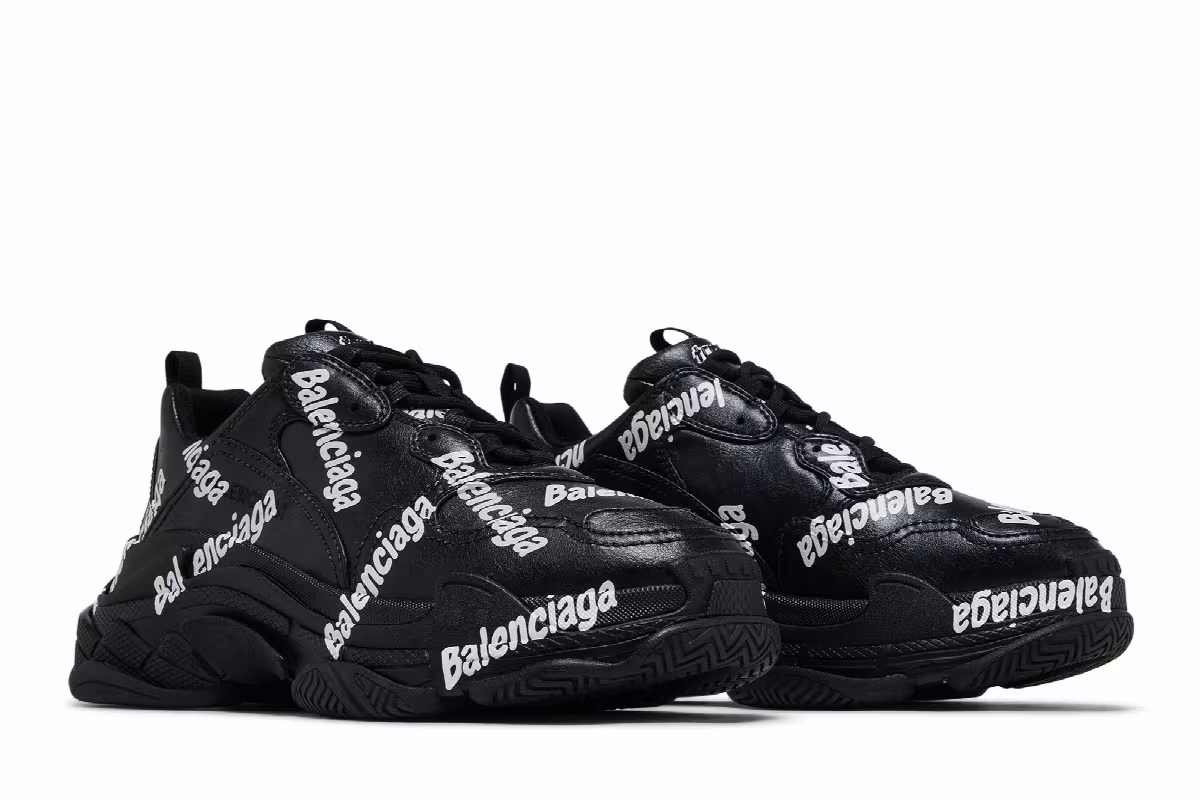 Balenciaga Triple S Logotype - Black, view 9