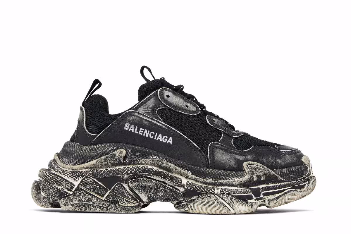 Balenciaga Triple S Faded Black, view 2