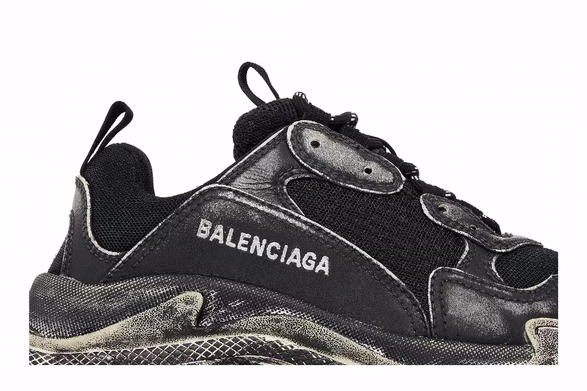 Balenciaga Triple S Faded Black, view 3