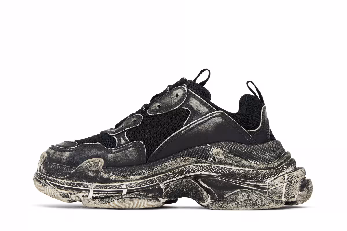 Balenciaga Triple S Faded Black, view 4