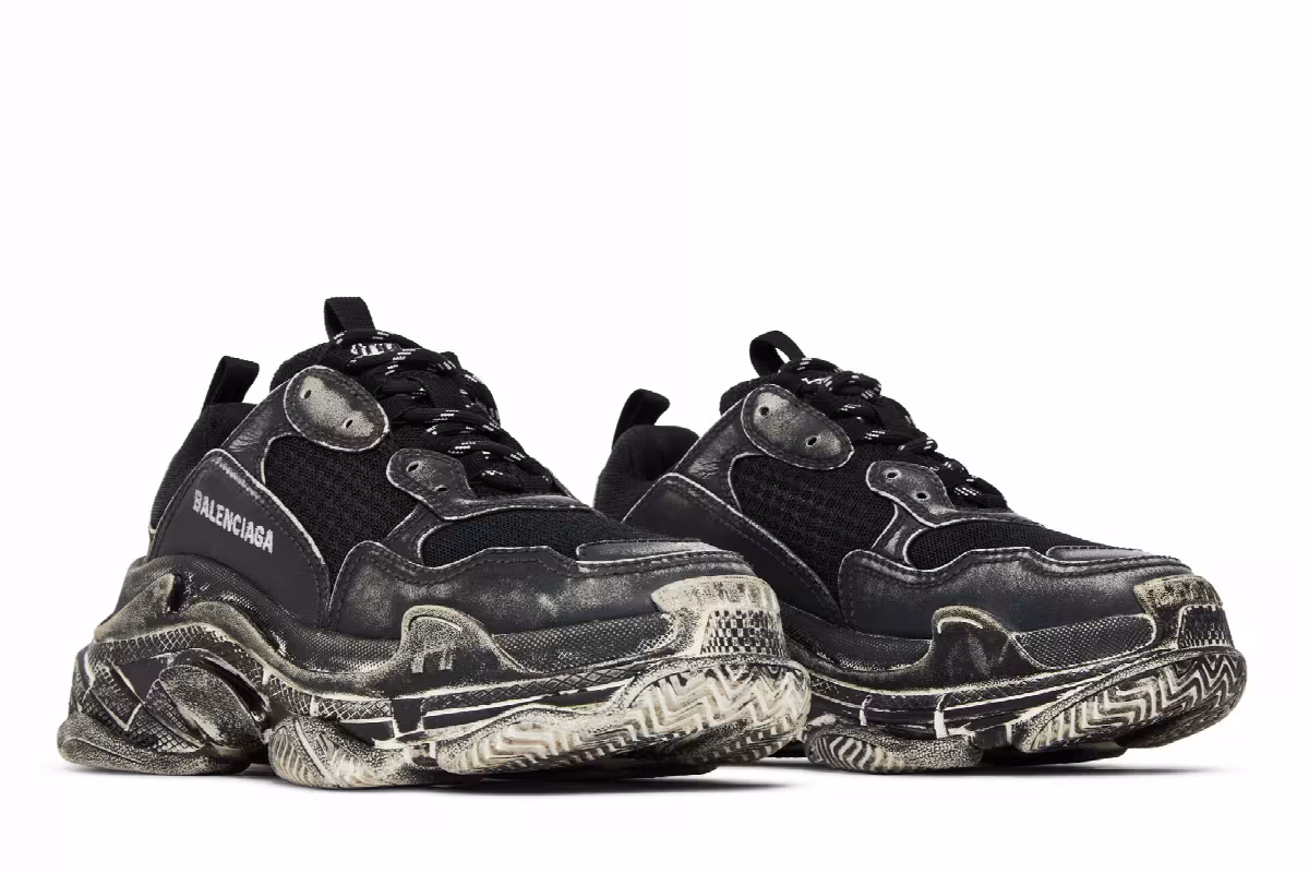 Balenciaga Triple S Faded Black, view 9
