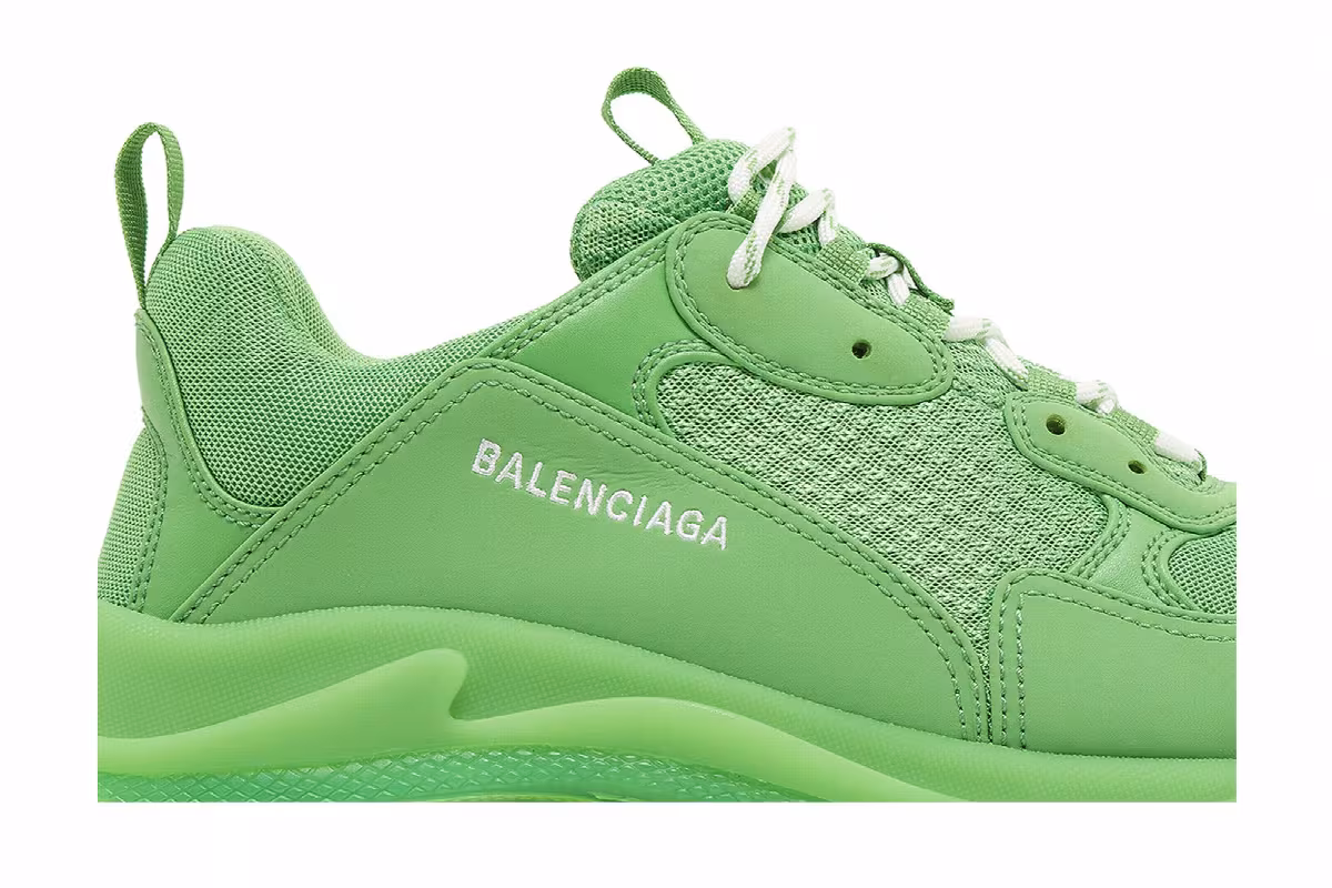 Balenciaga Triple S Sneaker Clear Sole - Green, view 3