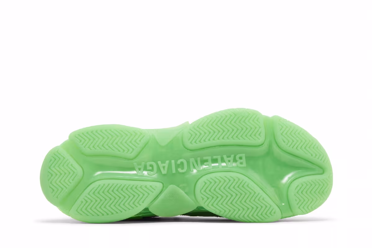 Balenciaga Triple S Sneaker Clear Sole - Green, view 5