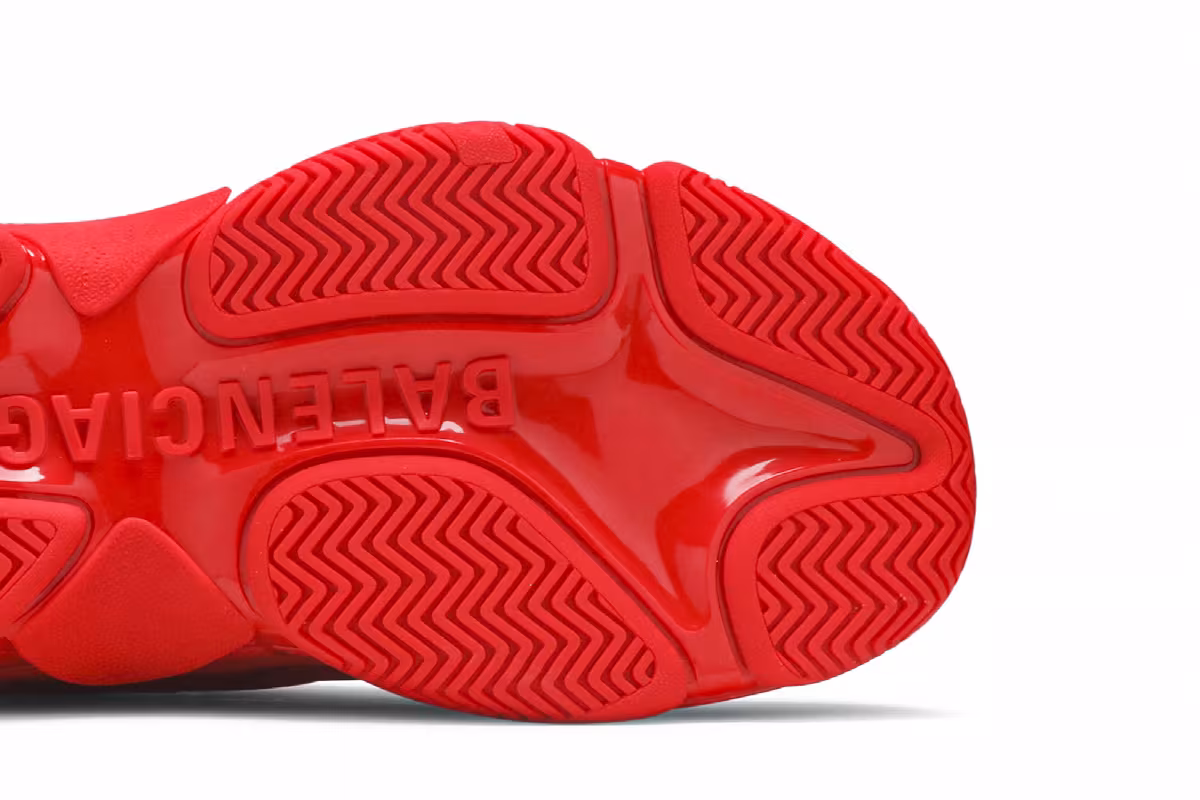 Balenciaga Triple S Sneaker Allover Logo - Red, view 6
