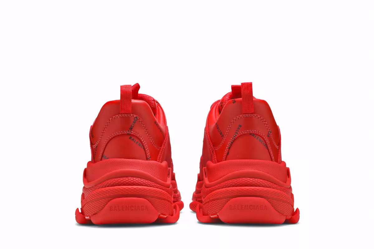 Balenciaga Triple S Sneaker Allover Logo - Red, view 7