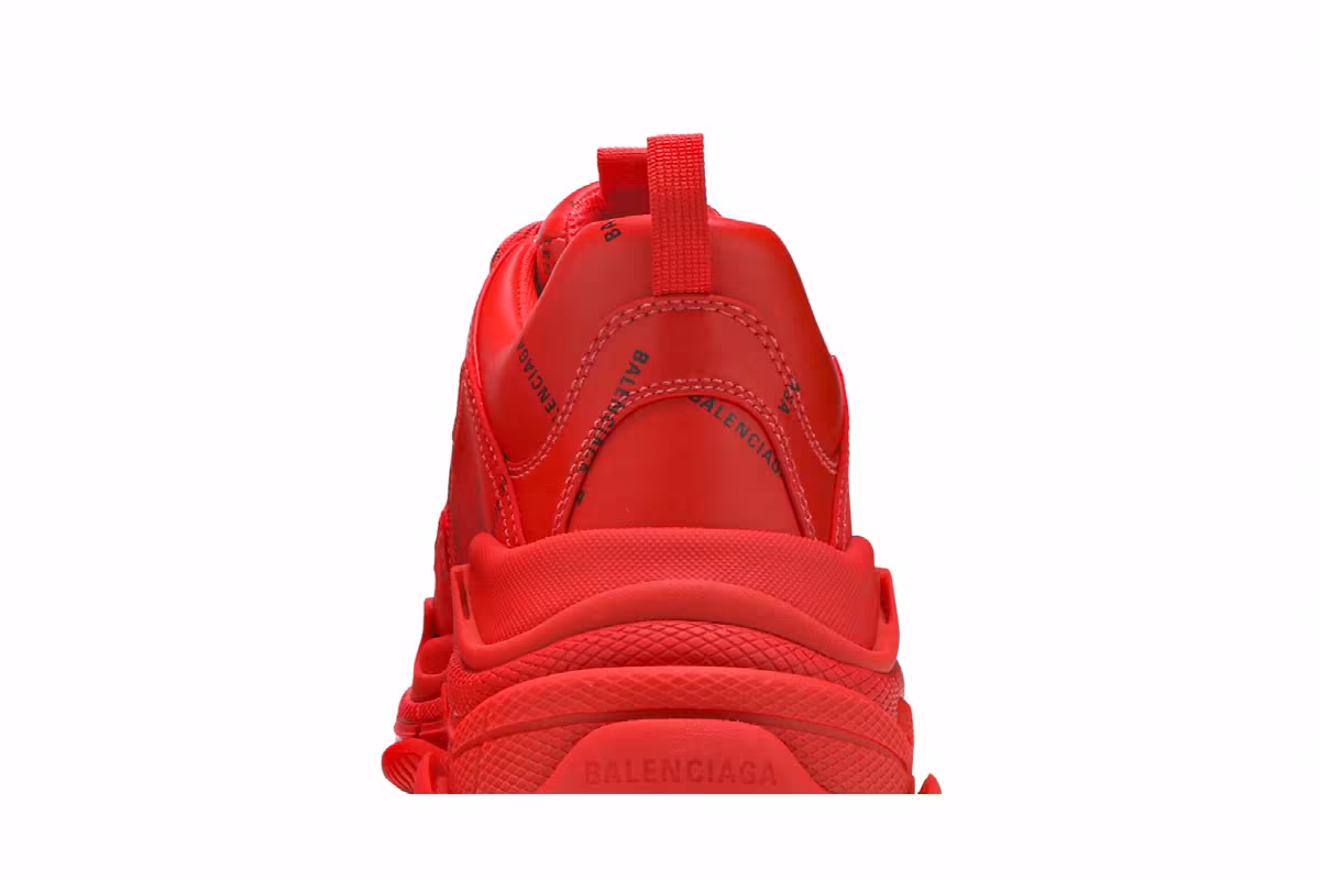 Balenciaga Triple S Sneaker Allover Logo - Red, view 8