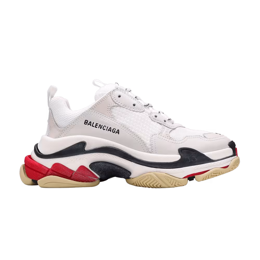 Balenciaga Women's Triple S Sneaker White Black Red 2019