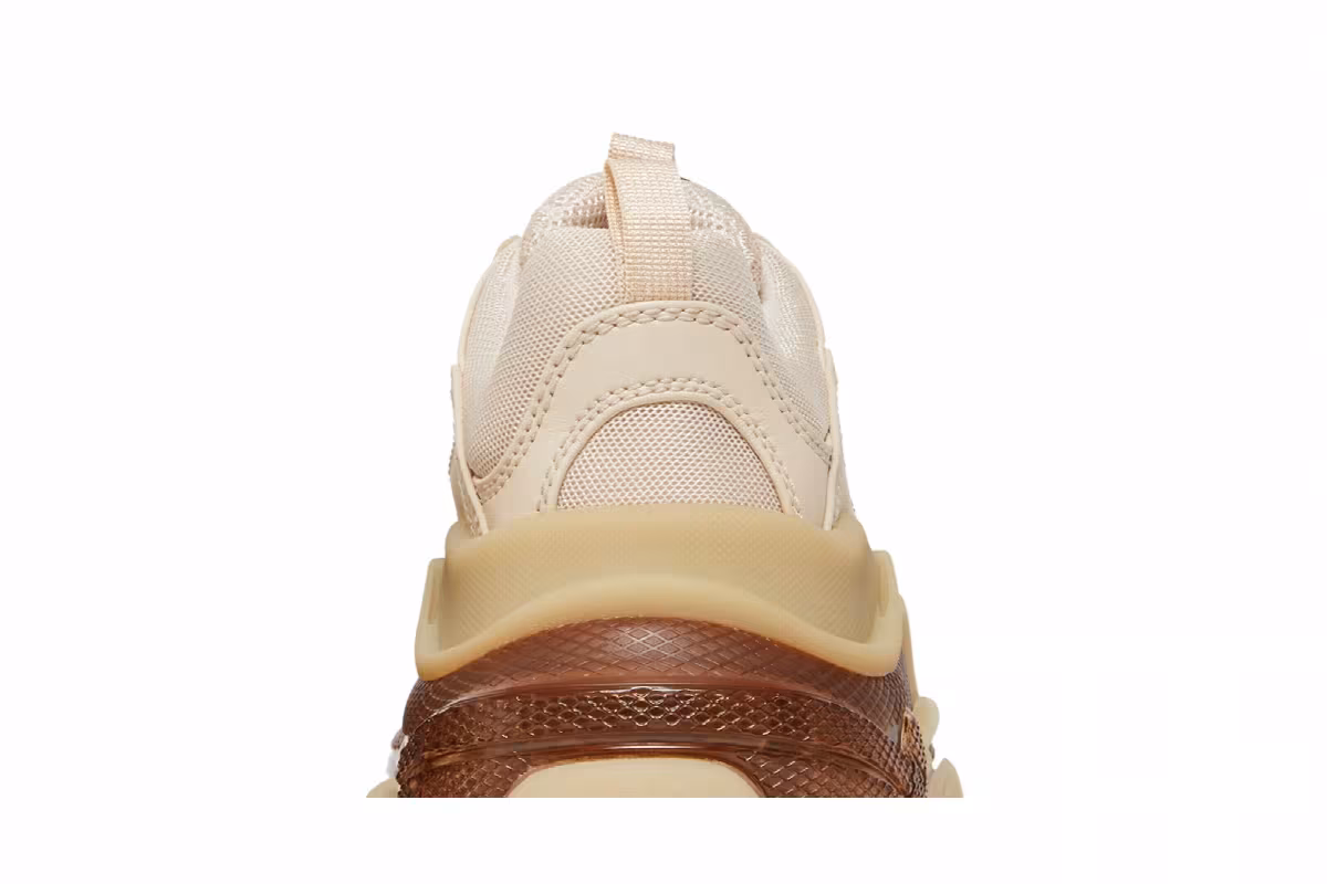 Balenciaga Women's Triple S Sneaker Clear Sole - Nude, view 8