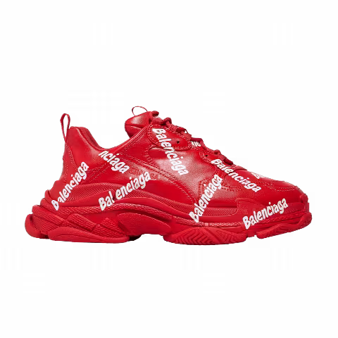 Balenciaga Triple S Sneaker 'Allover Logo - Tomato Red'