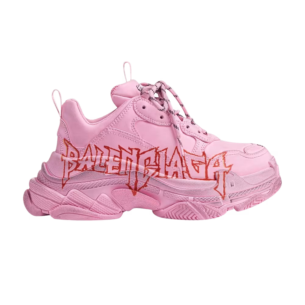 Balenciaga Triple S Sneaker DIY Metal - Pink Black Red