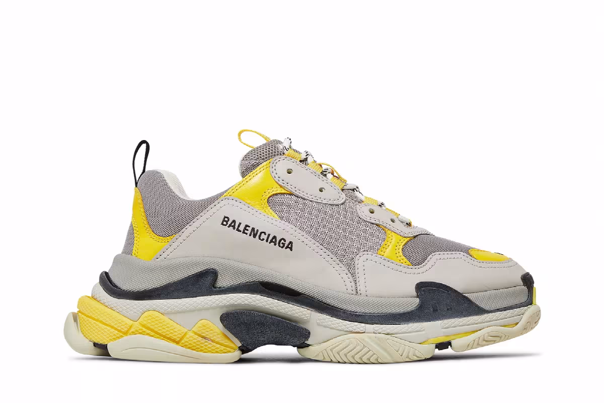 Balenciaga Triple S Sneaker Yellow Grey 2019, view 2