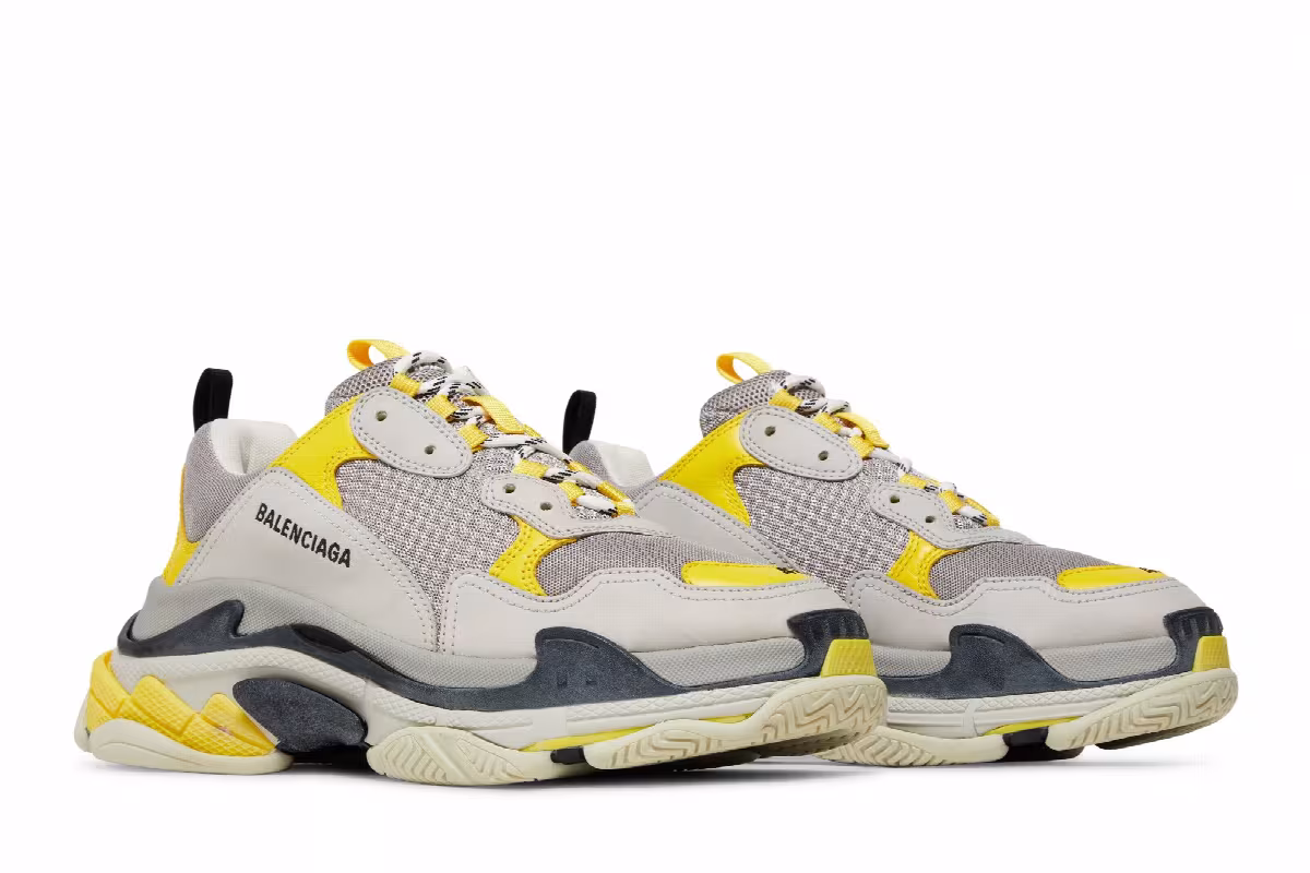 Balenciaga Triple S Sneaker Yellow Grey 2019, view 9