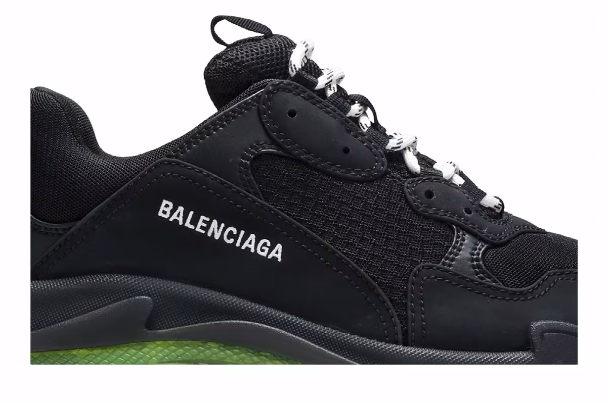 Balenciaga Triple S Sneaker Black Yellow Fluo, view 3