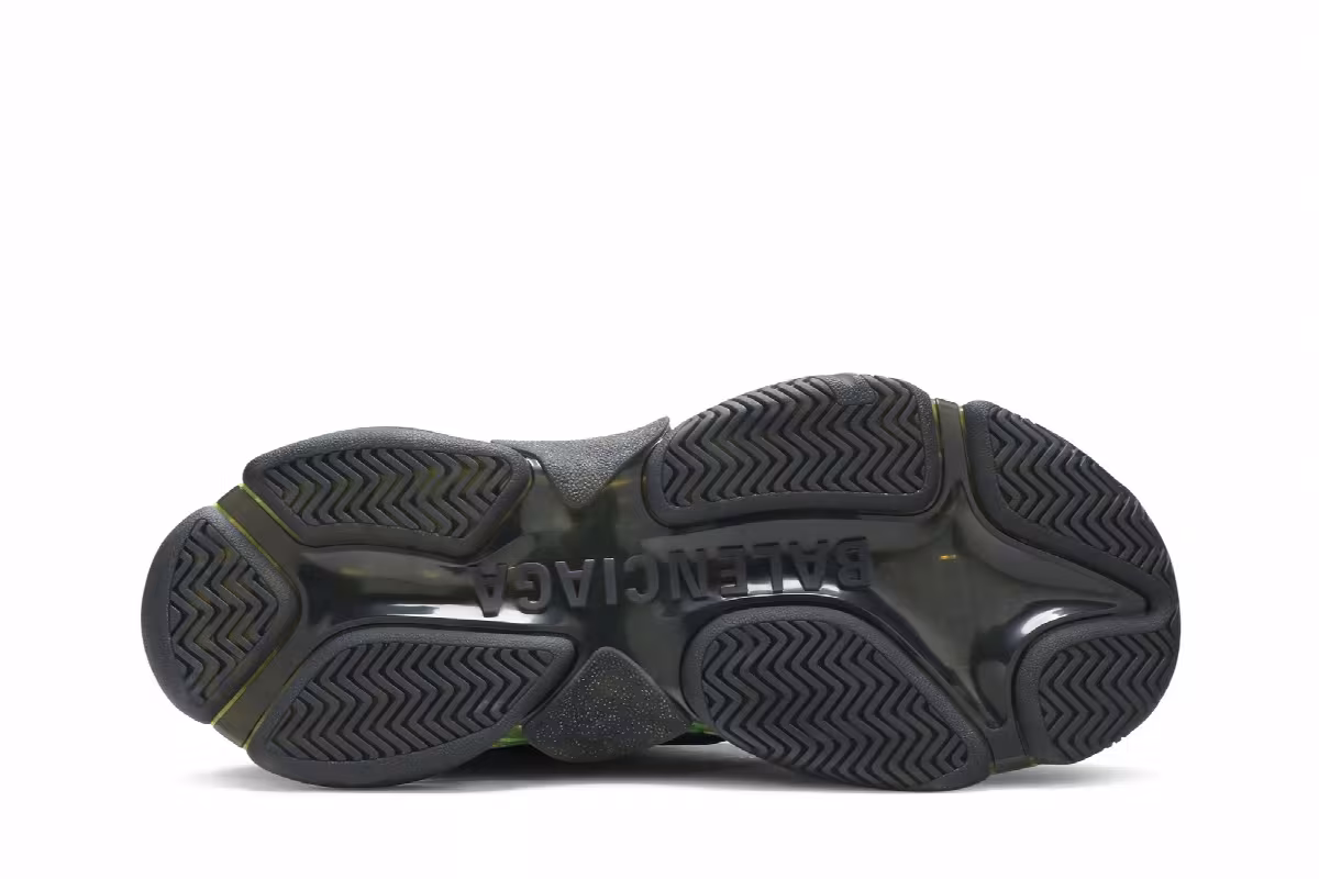 Balenciaga Triple S Sneaker Black Yellow Fluo, view 5