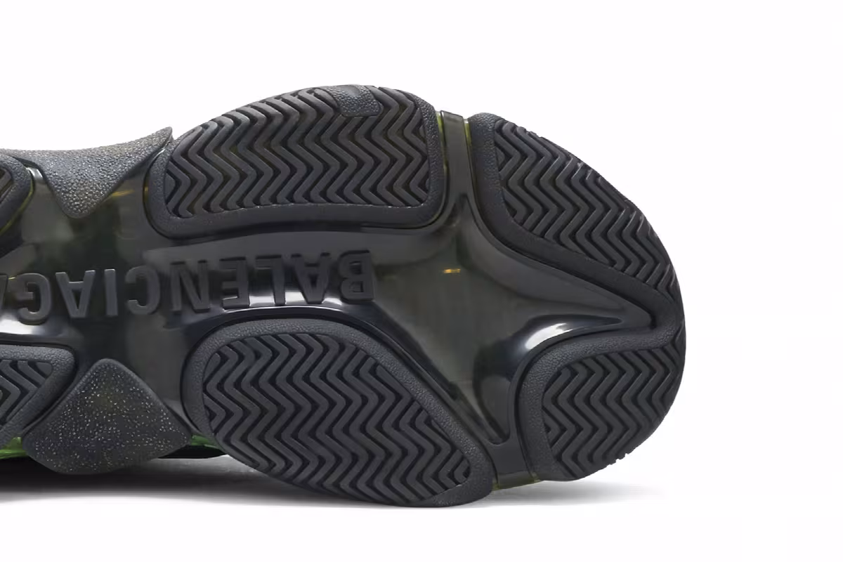 Balenciaga Triple S Sneaker Black Yellow Fluo, view 6