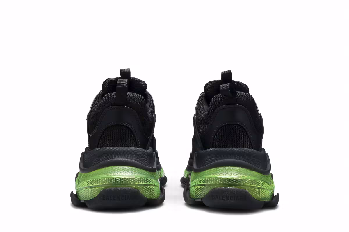 Balenciaga Triple S Sneaker Black Yellow Fluo, view 7