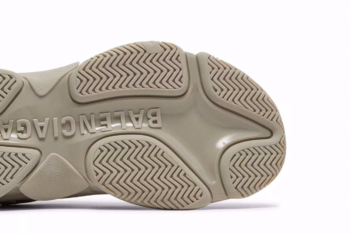 Balenciaga Triple S Sneaker Allover Logo - Beige, view 6
