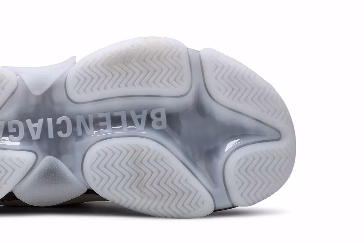 Balenciaga Triple S Sneaker Clear Sole - White Black, view 6