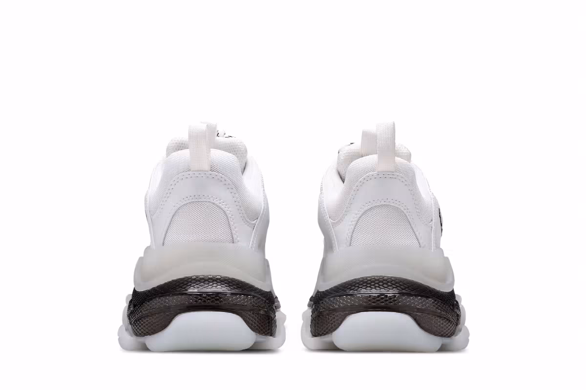 Balenciaga Triple S Sneaker Clear Sole - White Black, view 7