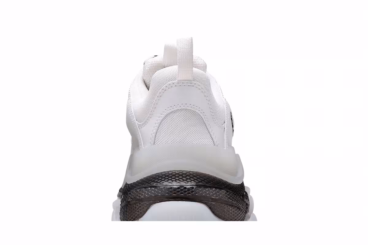 Balenciaga Triple S Sneaker Clear Sole - White Black, view 8