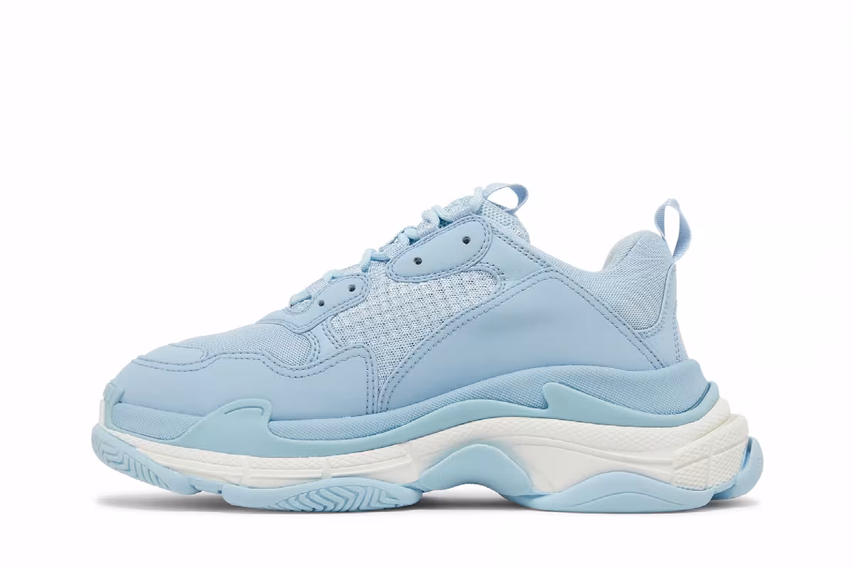 Balenciaga Triple S Sneaker Light Blue, view 4
