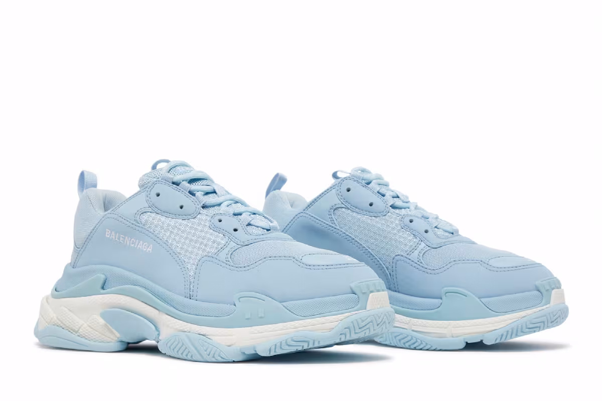 Balenciaga Triple S Sneaker Light Blue, view 9