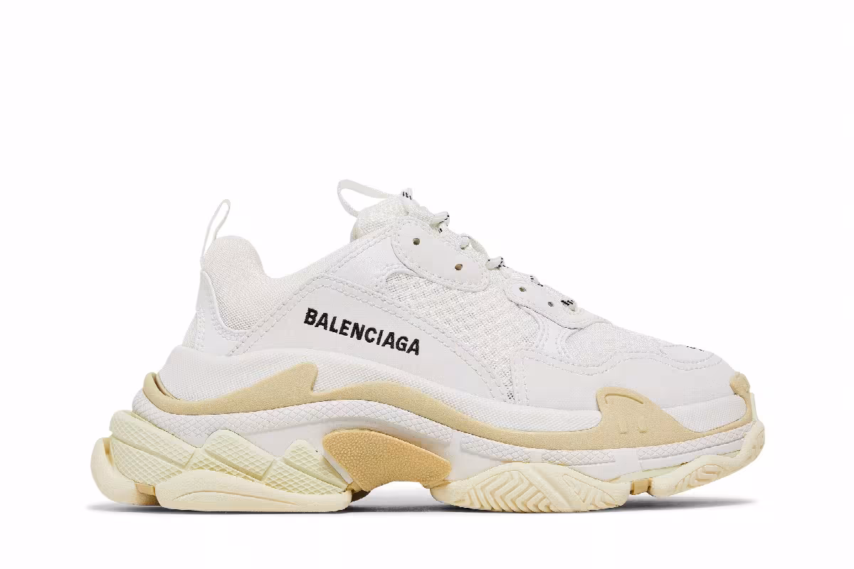 Balenciaga Women's Triple S Sneaker White, view 2