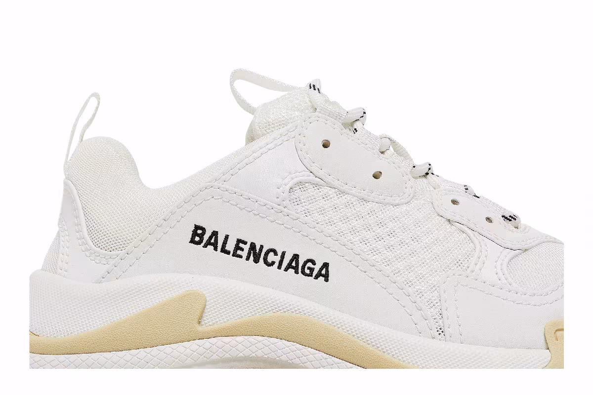 Balenciaga Women's Triple S Sneaker White, view 3