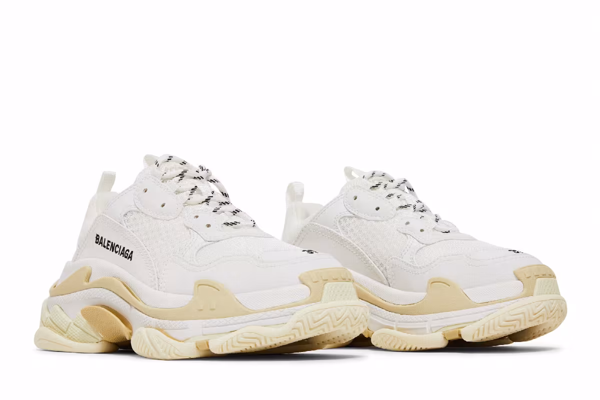 Balenciaga Women's Triple S Sneaker White, view 9
