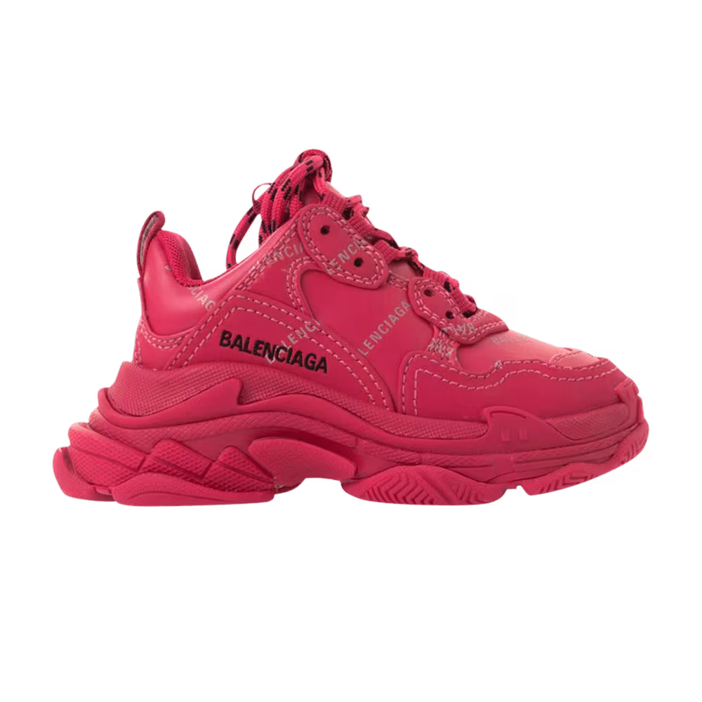 Balenciaga Triple S Sneaker Kids Allover Logo - Pink