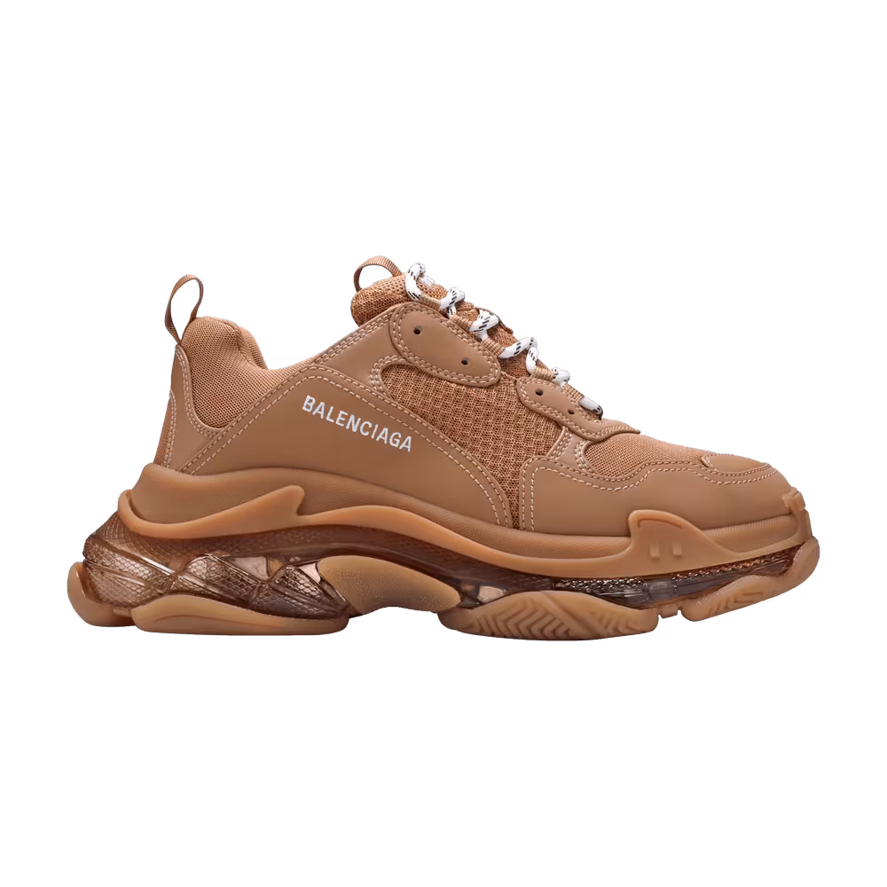 Balenciaga Triple S Sneaker Clear Sole - Light Camel