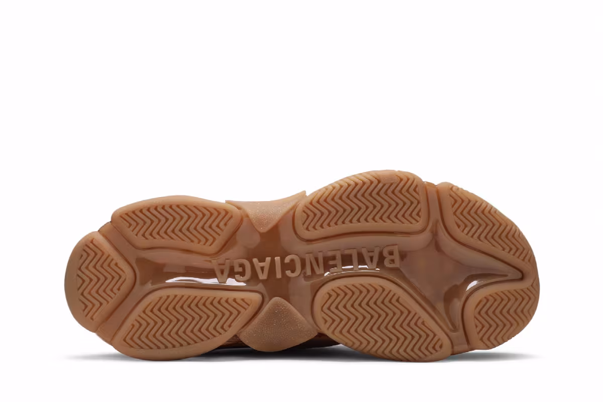 Balenciaga Triple S Sneaker Clear Sole - Light Camel, view 5