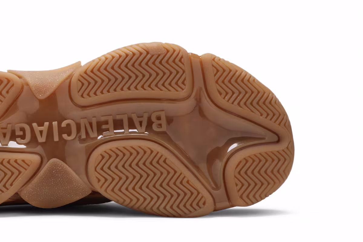 Balenciaga Triple S Sneaker Clear Sole - Light Camel, view 6