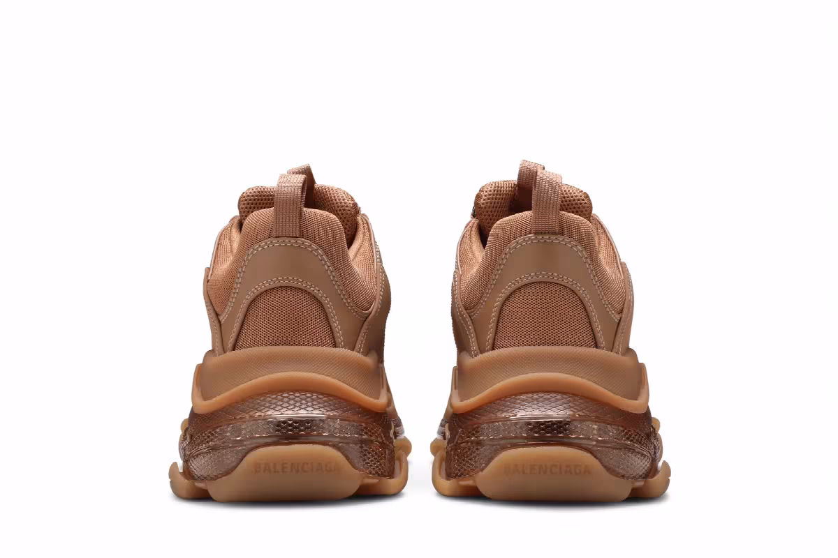 Balenciaga Triple S Sneaker Clear Sole - Light Camel, view 7