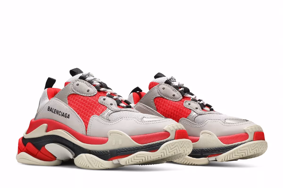 Balenciaga Women's Triple S Red, view 9