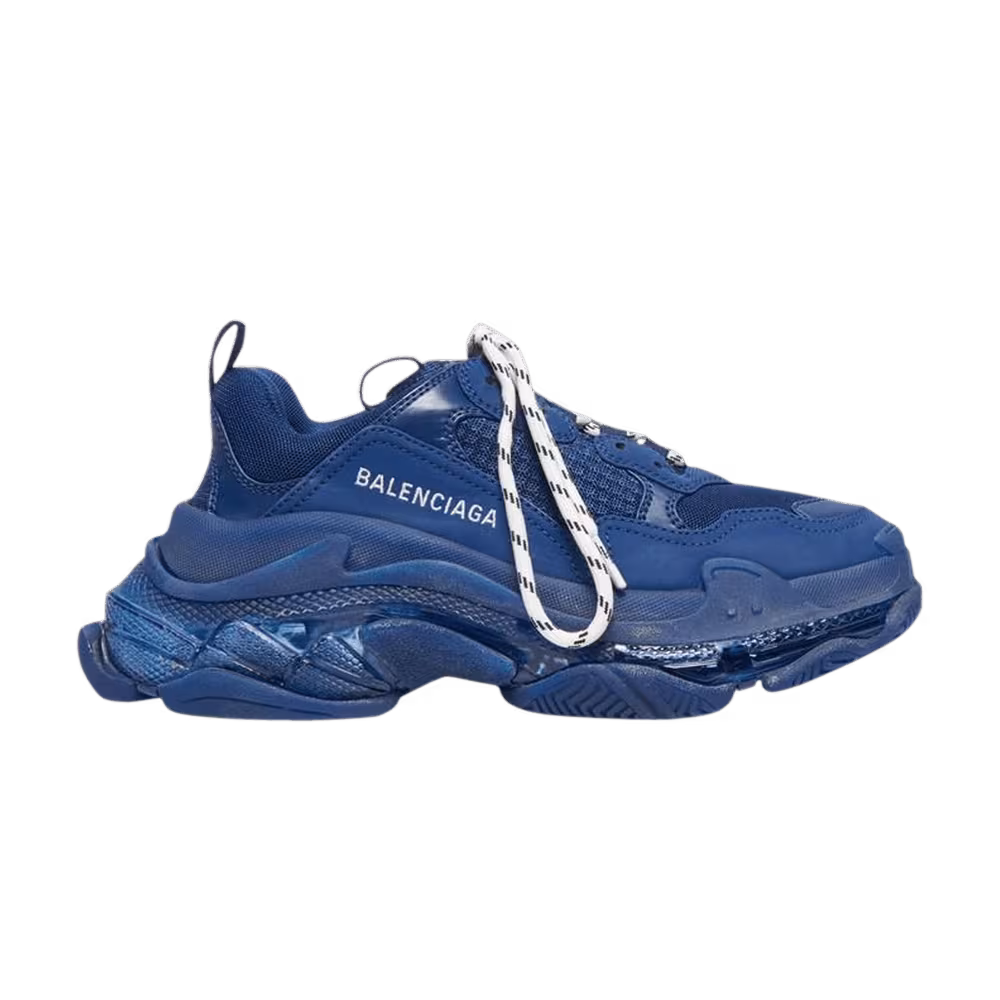 Balenciaga Women's Triple S Clear Sole - Navy