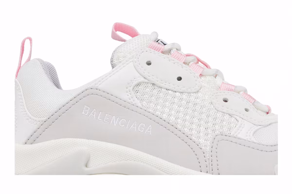 Balenciaga Women's Triple S Sneaker White Multi, view 3