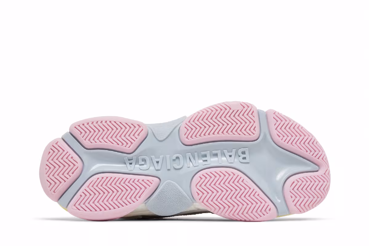 Balenciaga Women's Triple S Sneaker White Multi, view 5