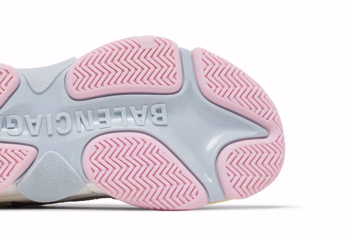 Balenciaga Women's Triple S Sneaker White Multi, view 6