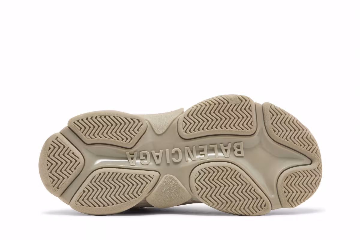 Balenciaga Women's Triple S Sneaker All Over Logo - Beige, view 5